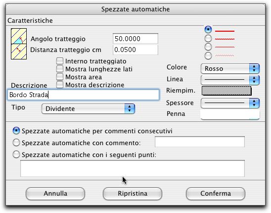 Generazione automatica di contorni e spezzate